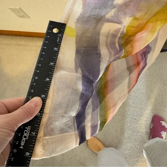 Anthropologie Aimee Clark Organza Shirt Dress Water Color Inspired Accent Small - Picture 13 of 13